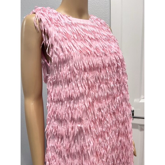 Zara Pink Textured Midi Dress - Picture 8 of 13